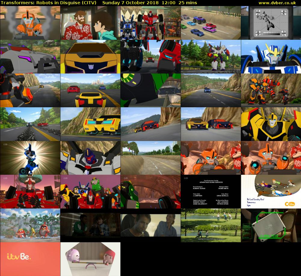 Transformers: Robots in Disguise (CITV) Sunday 7 October 2018 12:00 - 12:25