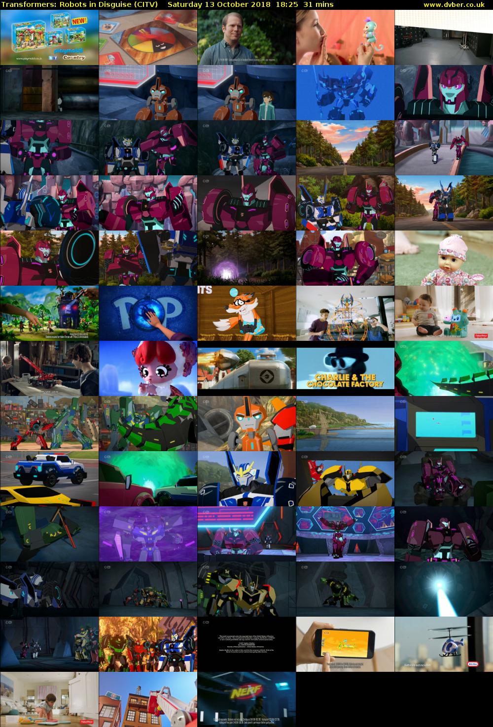 Transformers: Robots in Disguise (CITV) Saturday 13 October 2018 18:25 - 18:56