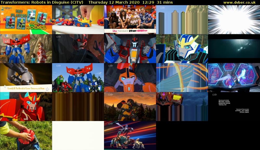 Transformers: Robots in Disguise (CITV) Thursday 12 March 2020 12:29 - 13:00