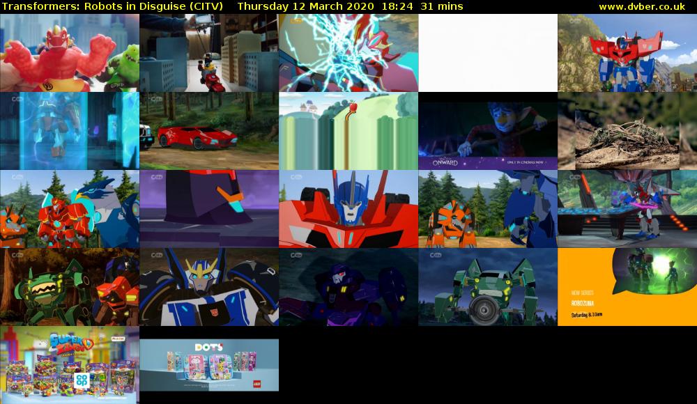 Transformers: Robots in Disguise (CITV) Thursday 12 March 2020 18:24 - 18:55