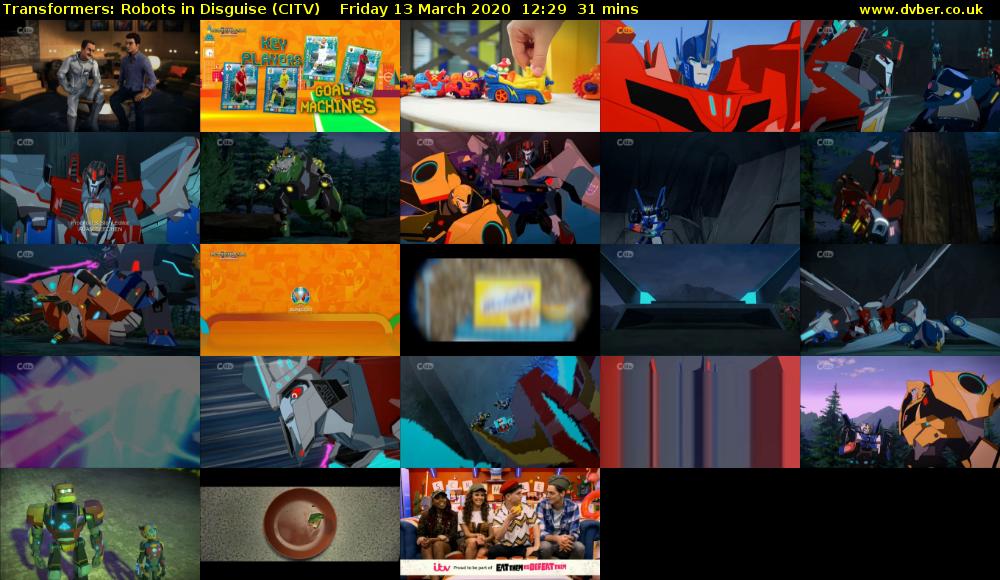 Transformers: Robots in Disguise (CITV) Friday 13 March 2020 12:29 - 13:00