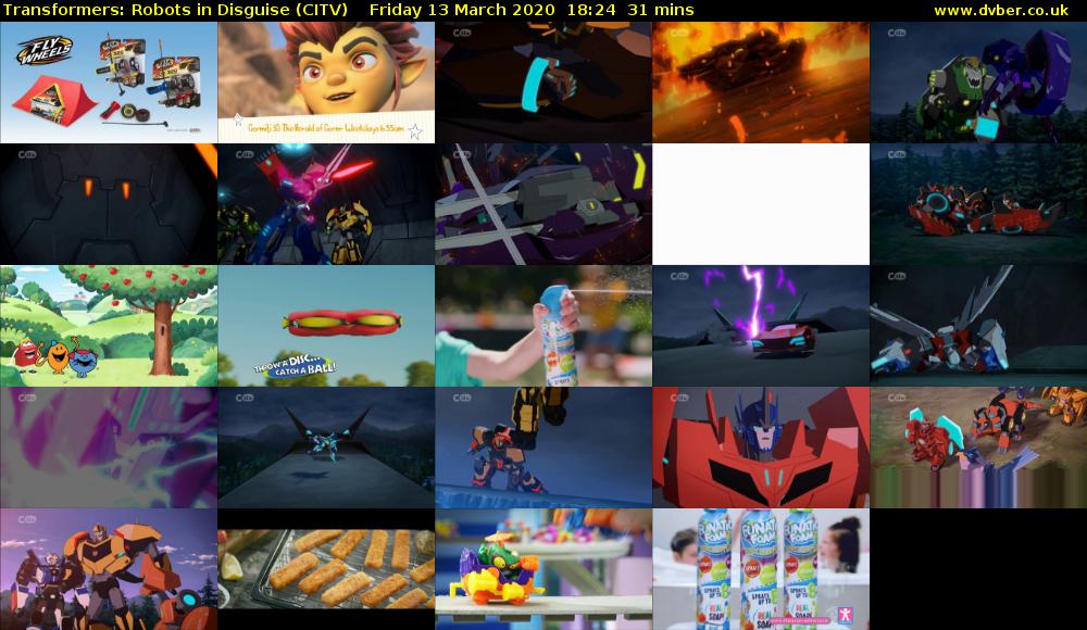 Transformers: Robots in Disguise (CITV) Friday 13 March 2020 18:24 - 18:55