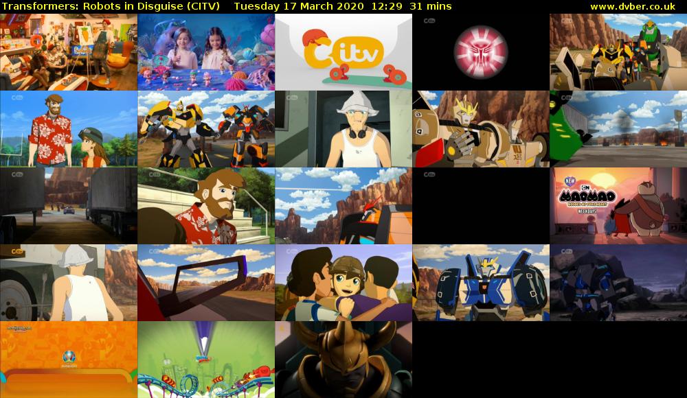 Transformers: Robots in Disguise (CITV) Tuesday 17 March 2020 12:29 - 13:00