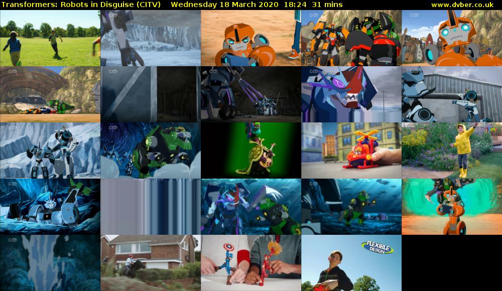 Transformers: Robots in Disguise (CITV) Wednesday 18 March 2020 18:24 - 18:55