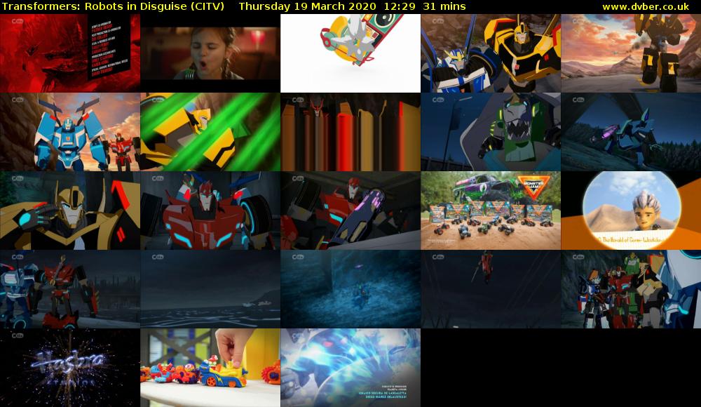Transformers: Robots in Disguise (CITV) Thursday 19 March 2020 12:29 - 13:00