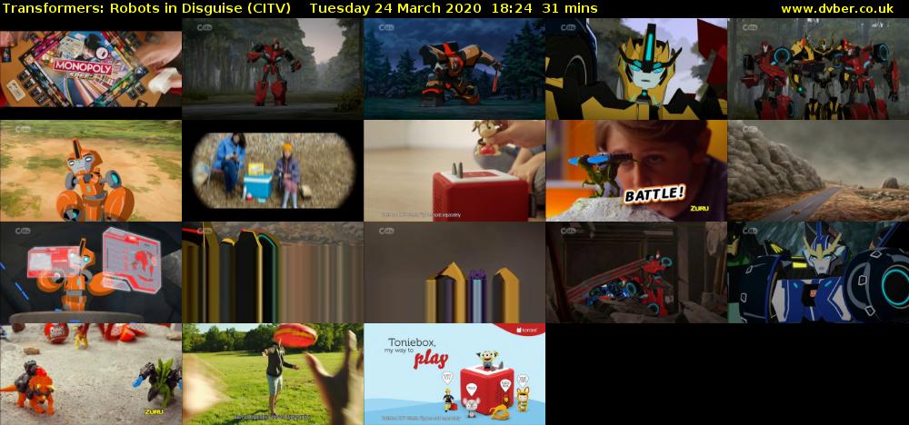 Transformers: Robots in Disguise (CITV) Tuesday 24 March 2020 18:24 - 18:55