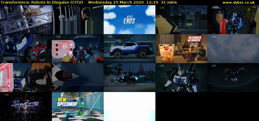 Transformers: Robots in Disguise (CITV) Wednesday 25 March 2020 12:29 - 13:00