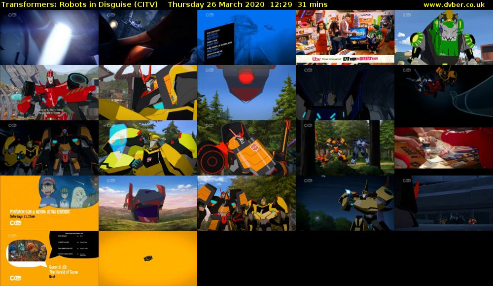 Transformers: Robots in Disguise (CITV) Thursday 26 March 2020 12:29 - 13:00