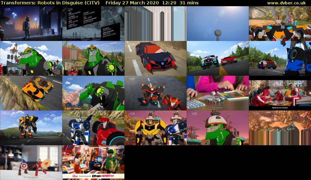 Transformers: Robots in Disguise (CITV) Friday 27 March 2020 12:29 - 13:00