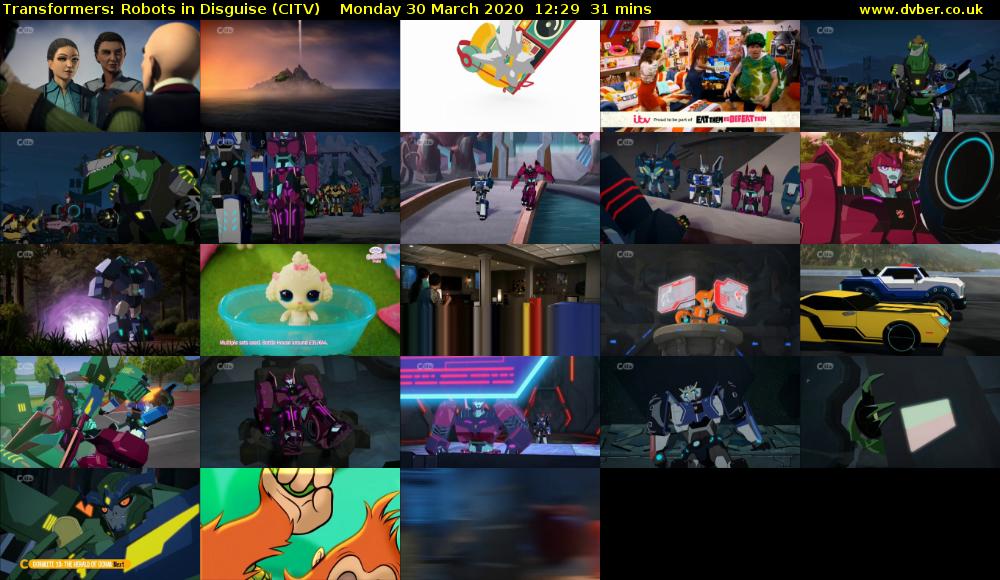 Transformers: Robots in Disguise (CITV) Monday 30 March 2020 12:29 - 13:00