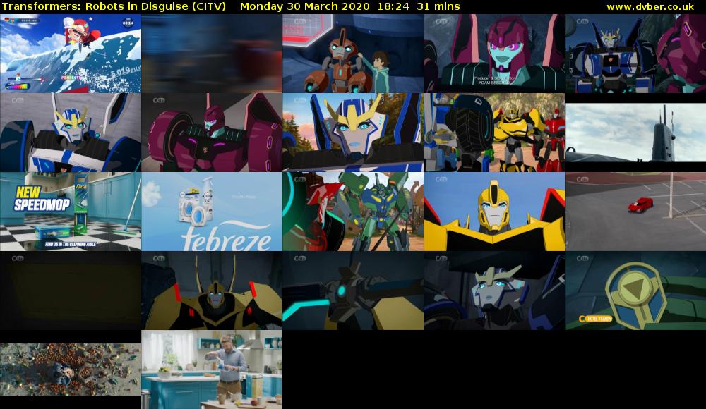 Transformers: Robots in Disguise (CITV) Monday 30 March 2020 18:24 - 18:55