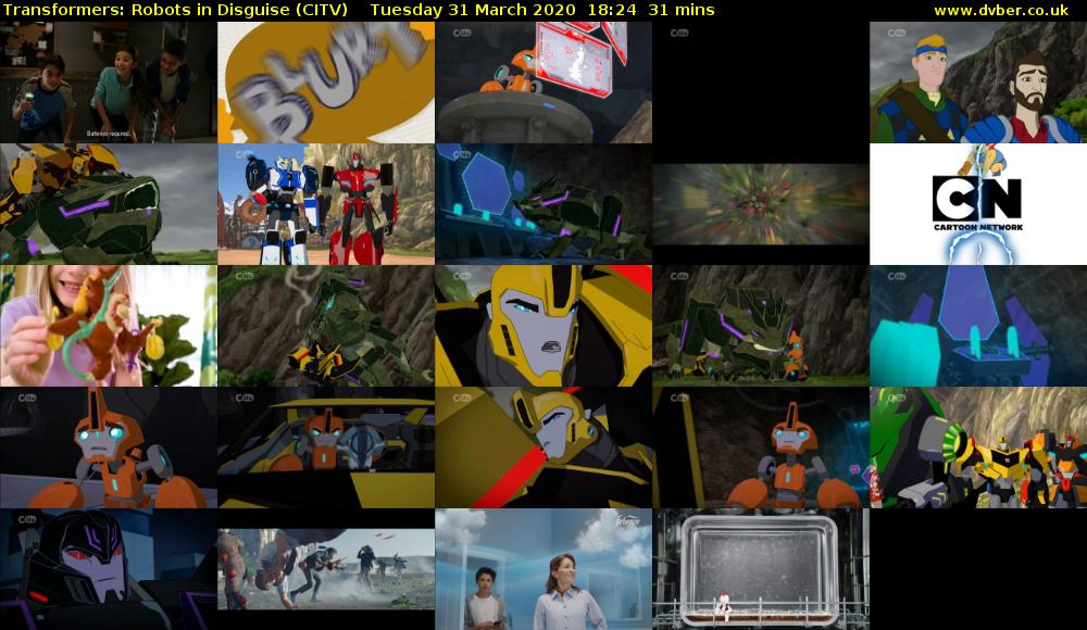Transformers: Robots in Disguise (CITV) Tuesday 31 March 2020 18:24 - 18:55