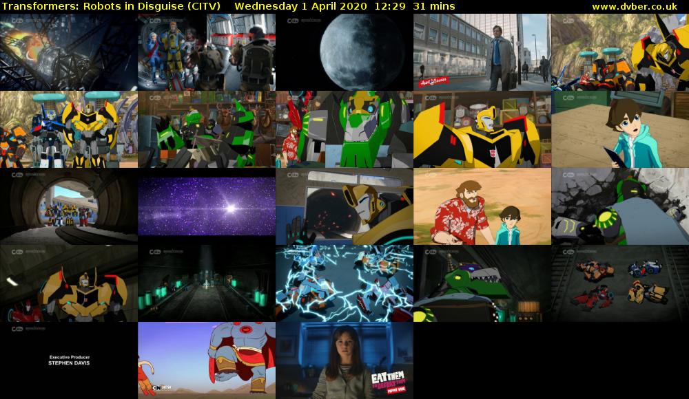 Transformers: Robots in Disguise (CITV) Wednesday 1 April 2020 12:29 - 13:00