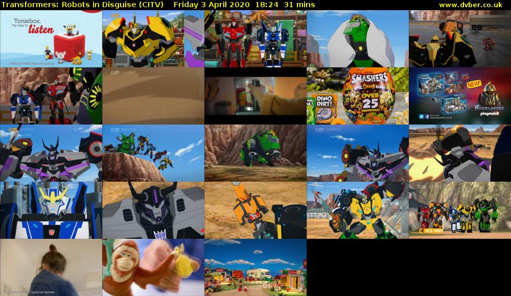 Transformers: Robots in Disguise (CITV) Friday 3 April 2020 18:24 - 18:55