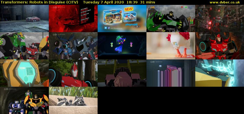 Transformers: Robots in Disguise (CITV) Tuesday 7 April 2020 18:39 - 19:10