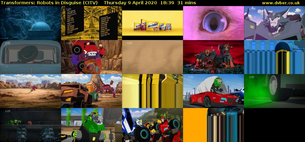 Transformers: Robots in Disguise (CITV) Thursday 9 April 2020 18:39 - 19:10