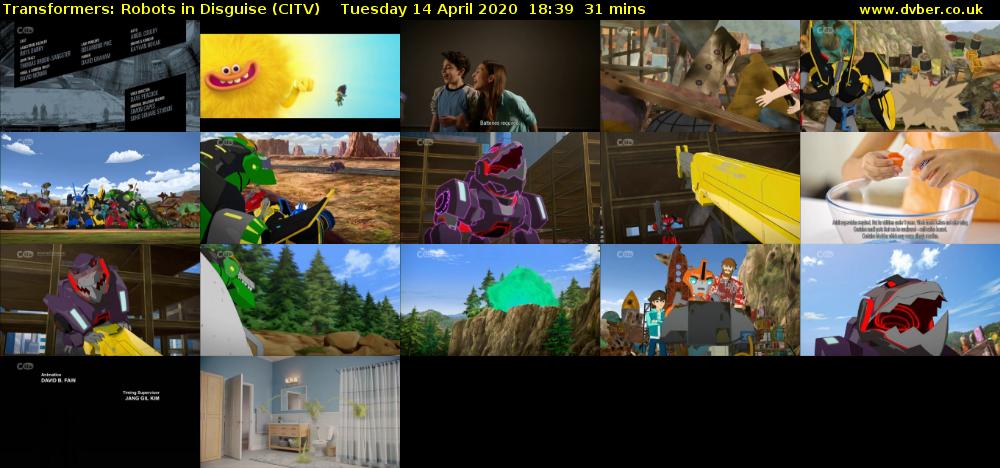 Transformers: Robots in Disguise (CITV) Tuesday 14 April 2020 18:39 - 19:10
