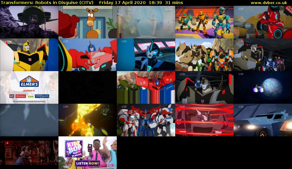 Transformers: Robots in Disguise (CITV) Friday 17 April 2020 18:39 - 19:10