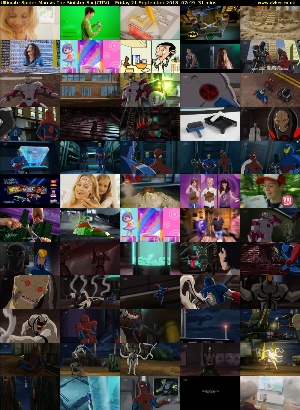 Ultimate Spider-Man vs The Sinister Six (CITV) Friday 21 September 2018 07:49 - 08:20
