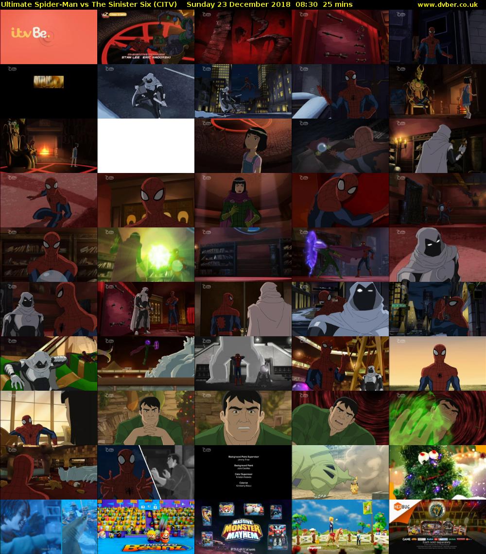 Ultimate Spider-Man vs The Sinister Six (CITV) Sunday 23 December 2018 08:30 - 08:55