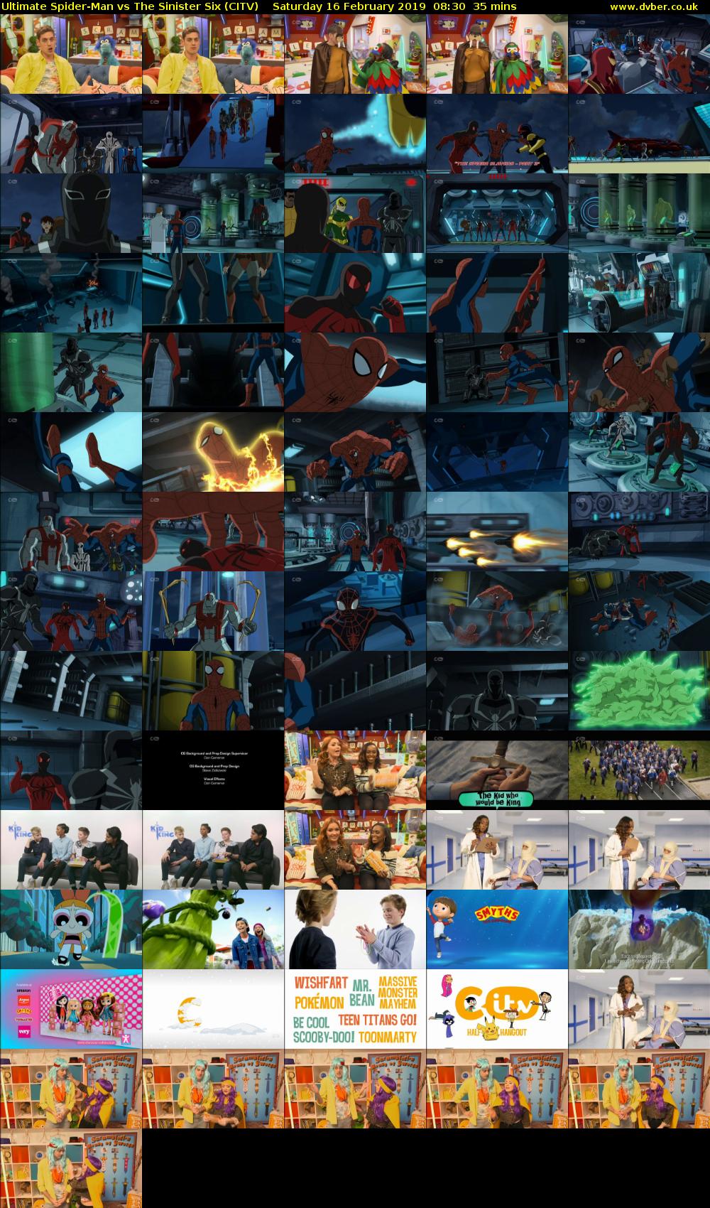 Ultimate Spider-Man vs The Sinister Six (CITV) Saturday 16 February 2019 08:30 - 09:05