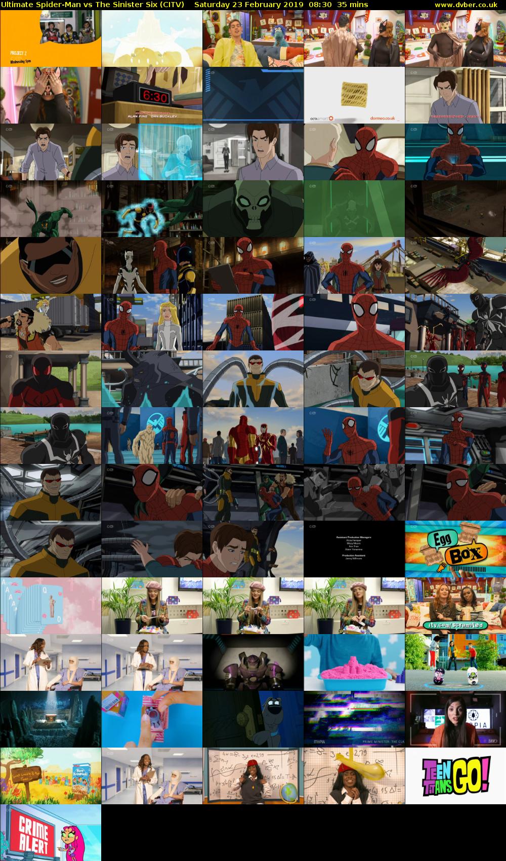 Ultimate Spider-Man vs The Sinister Six (CITV) Saturday 23 February 2019 08:30 - 09:05
