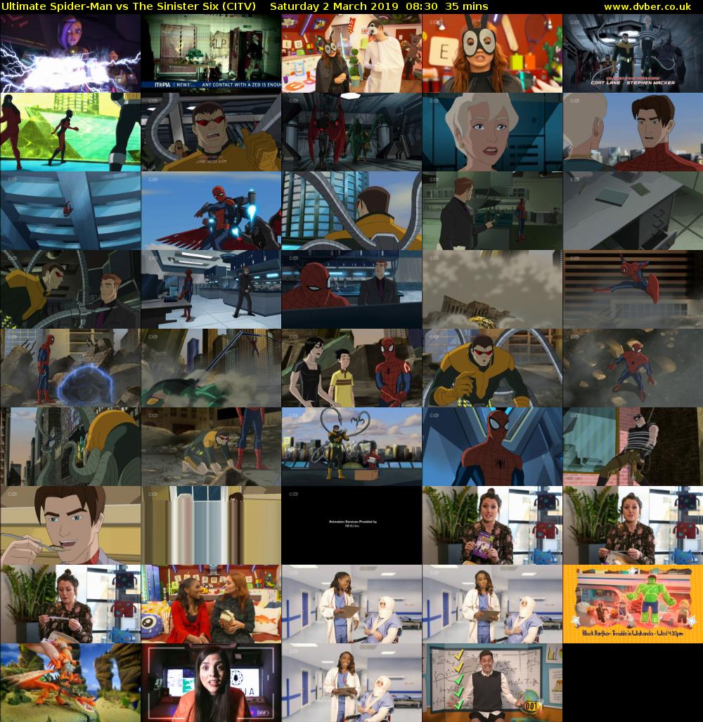 Ultimate Spider-Man vs The Sinister Six (CITV) Saturday 2 March 2019 08:30 - 09:05