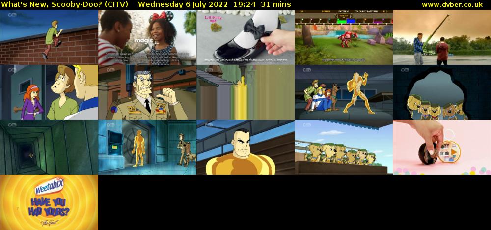 What's New, Scooby-Doo? (CITV) Wednesday 6 July 2022 19:24 - 19:55