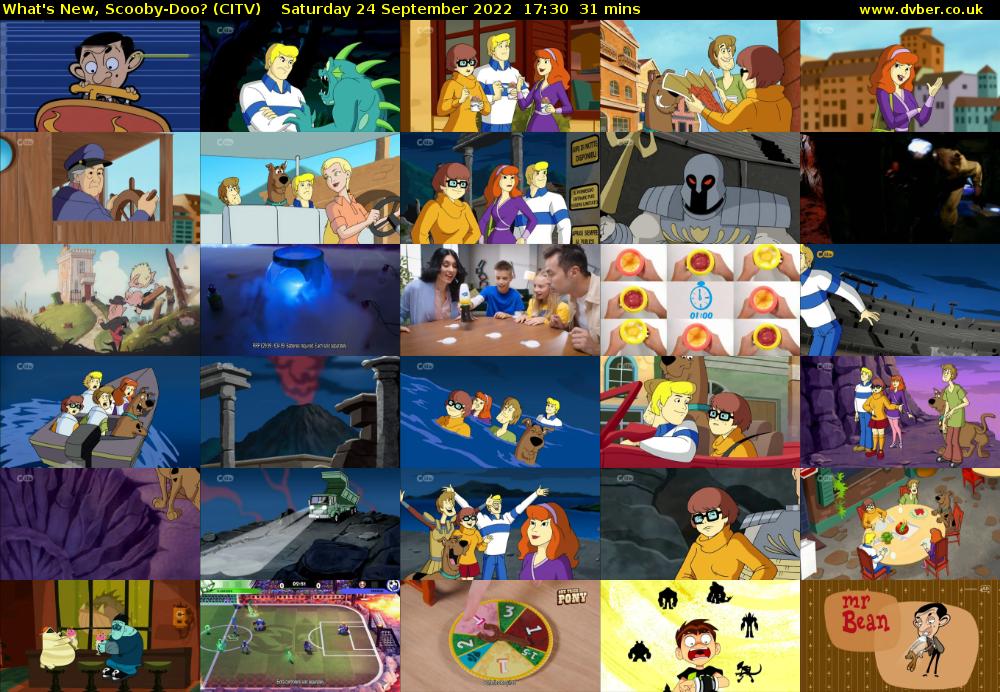 What's New, Scooby-Doo? (CITV) Saturday 24 September 2022 17:30 - 18:01