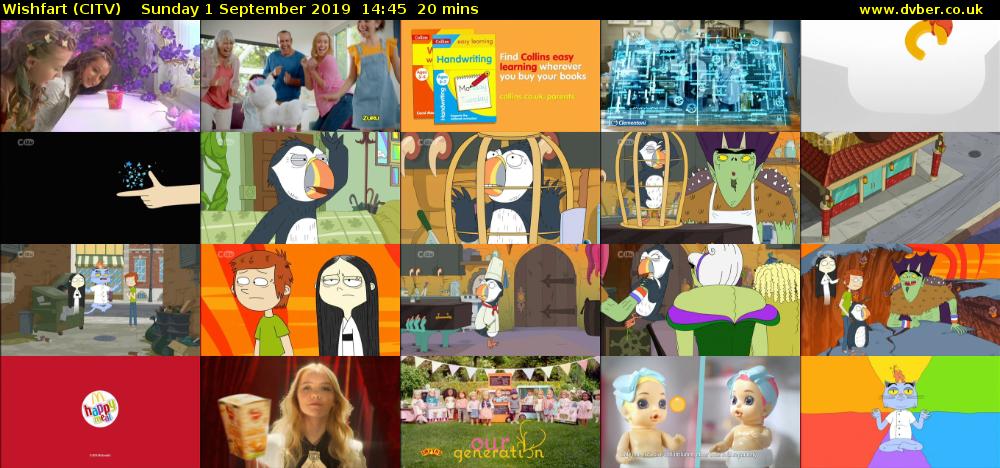 Wishfart (CITV) Sunday 1 September 2019 14:45 - 15:05