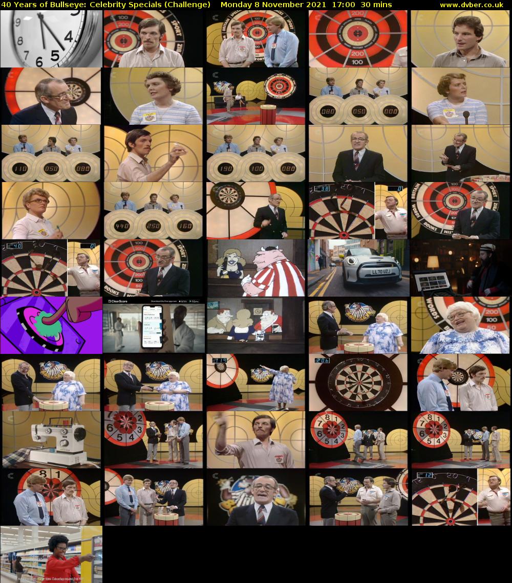 40 Years of Bullseye: Celebrity Specials (Challenge) Monday 8 November 2021 17:00 - 17:30