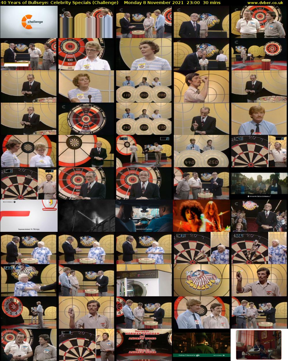 40 Years of Bullseye: Celebrity Specials (Challenge) Monday 8 November 2021 23:00 - 23:30