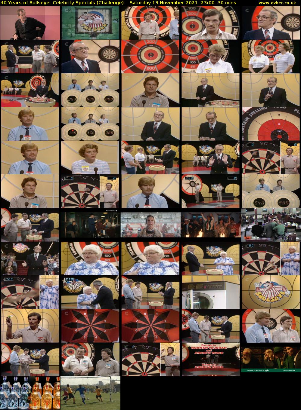 40 Years of Bullseye: Celebrity Specials (Challenge) Saturday 13 November 2021 23:00 - 23:30