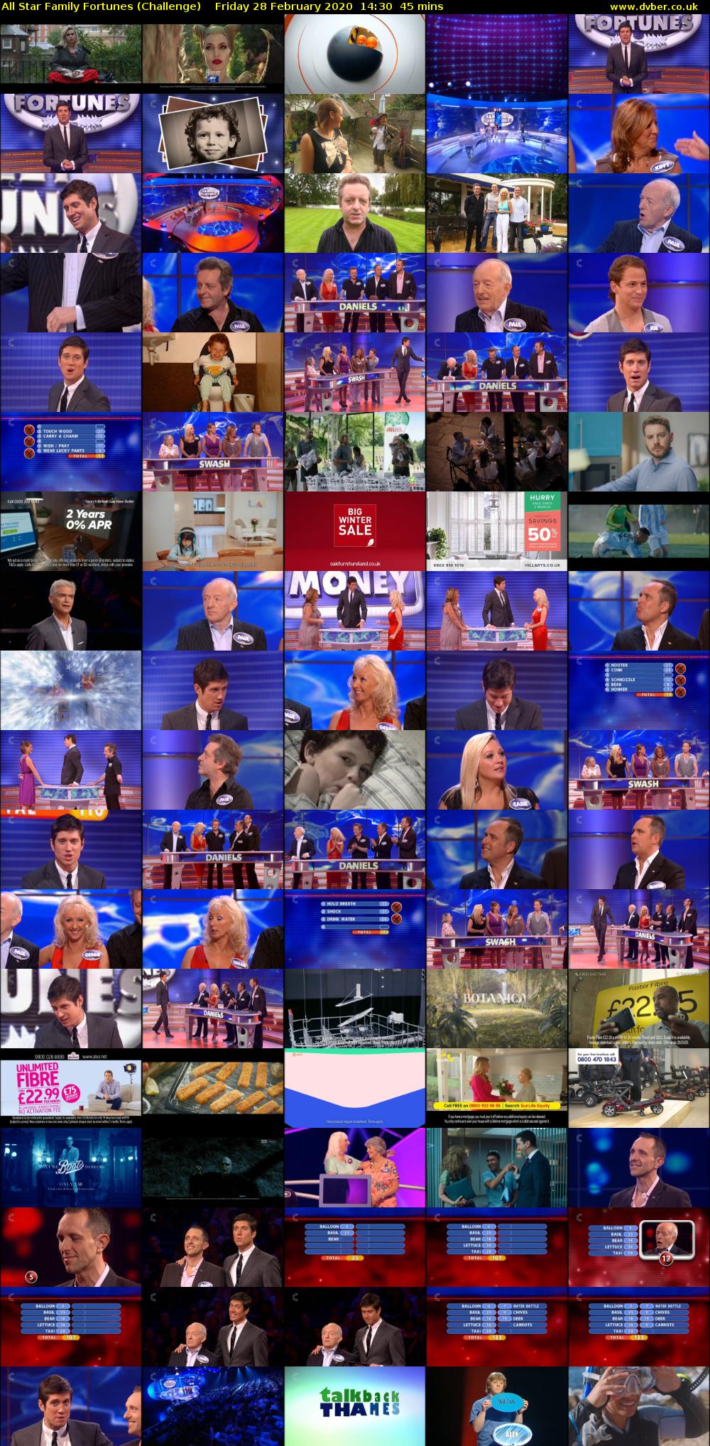 All Star Family Fortunes (Challenge) Friday 28 February 2020 14:30 - 15:15
