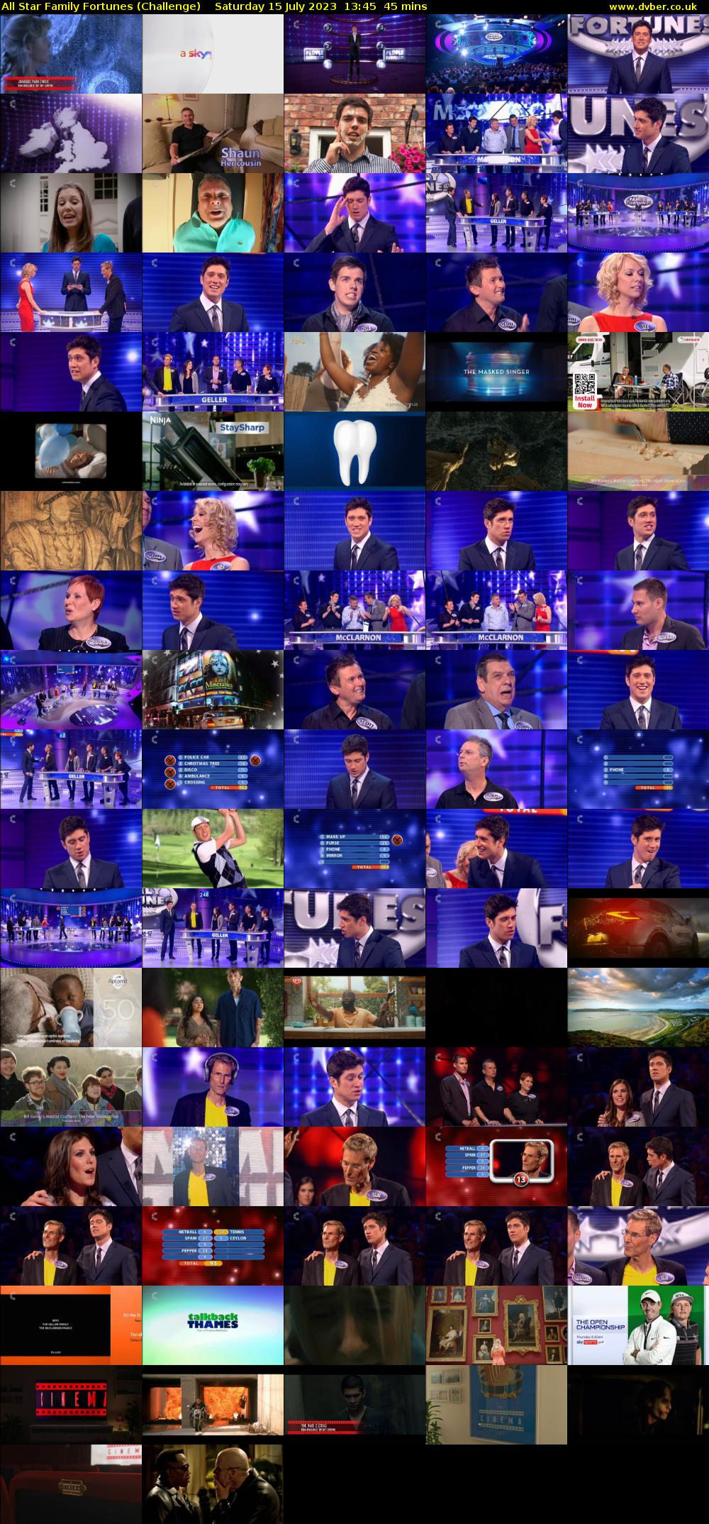 All Star Family Fortunes (Challenge) Saturday 15 July 2023 13:45 - 14:30