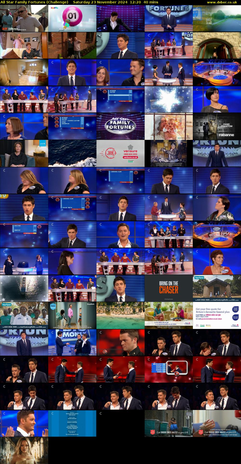 All Star Family Fortunes (Challenge) Saturday 23 November 2024 12:20 - 13:00