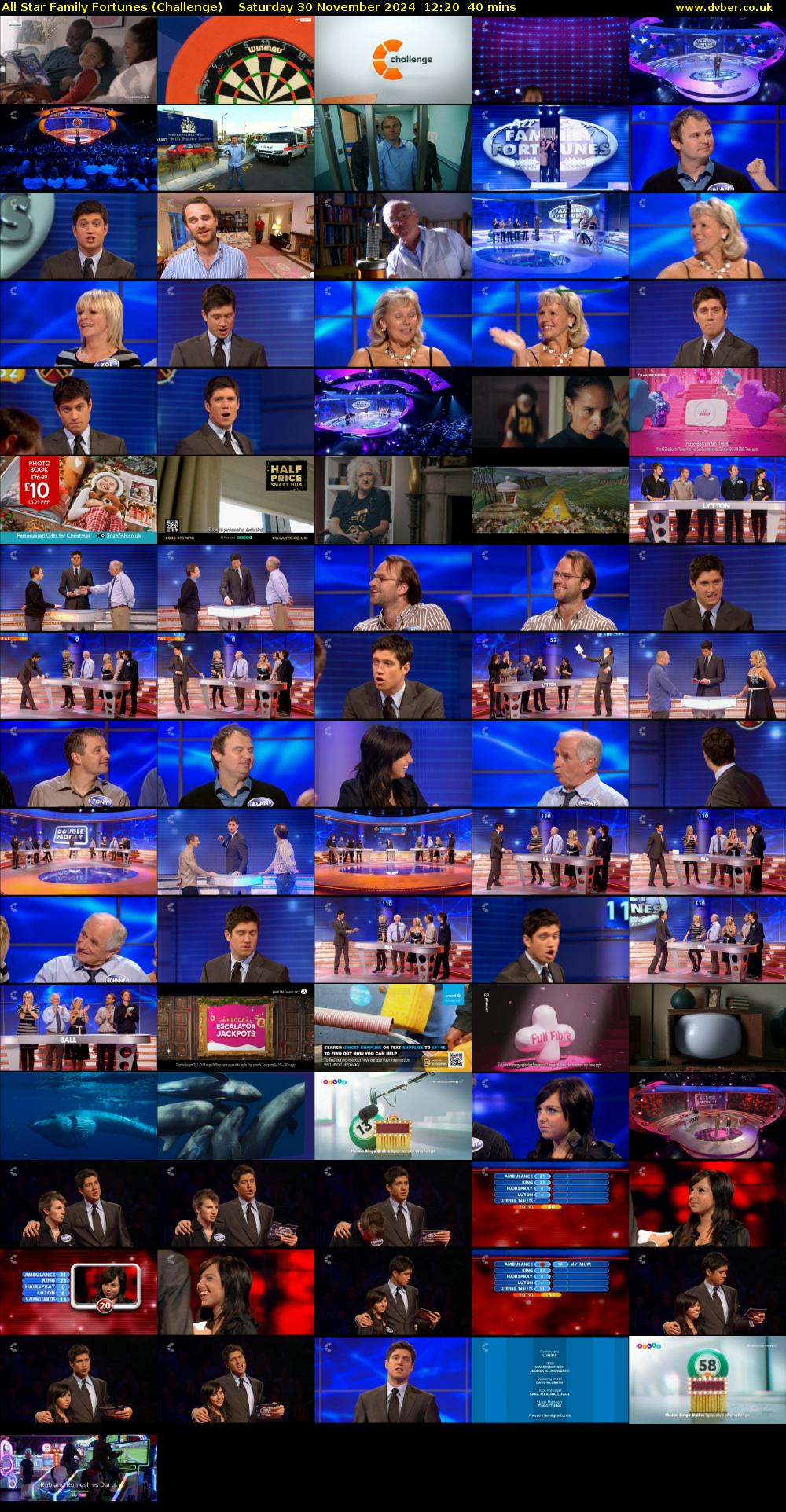 All Star Family Fortunes (Challenge) Saturday 30 November 2024 12:20 - 13:00