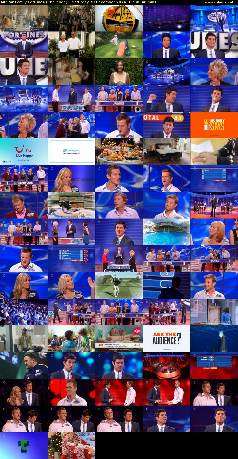 All Star Family Fortunes (Challenge) Saturday 28 December 2024 11:00 - 11:40