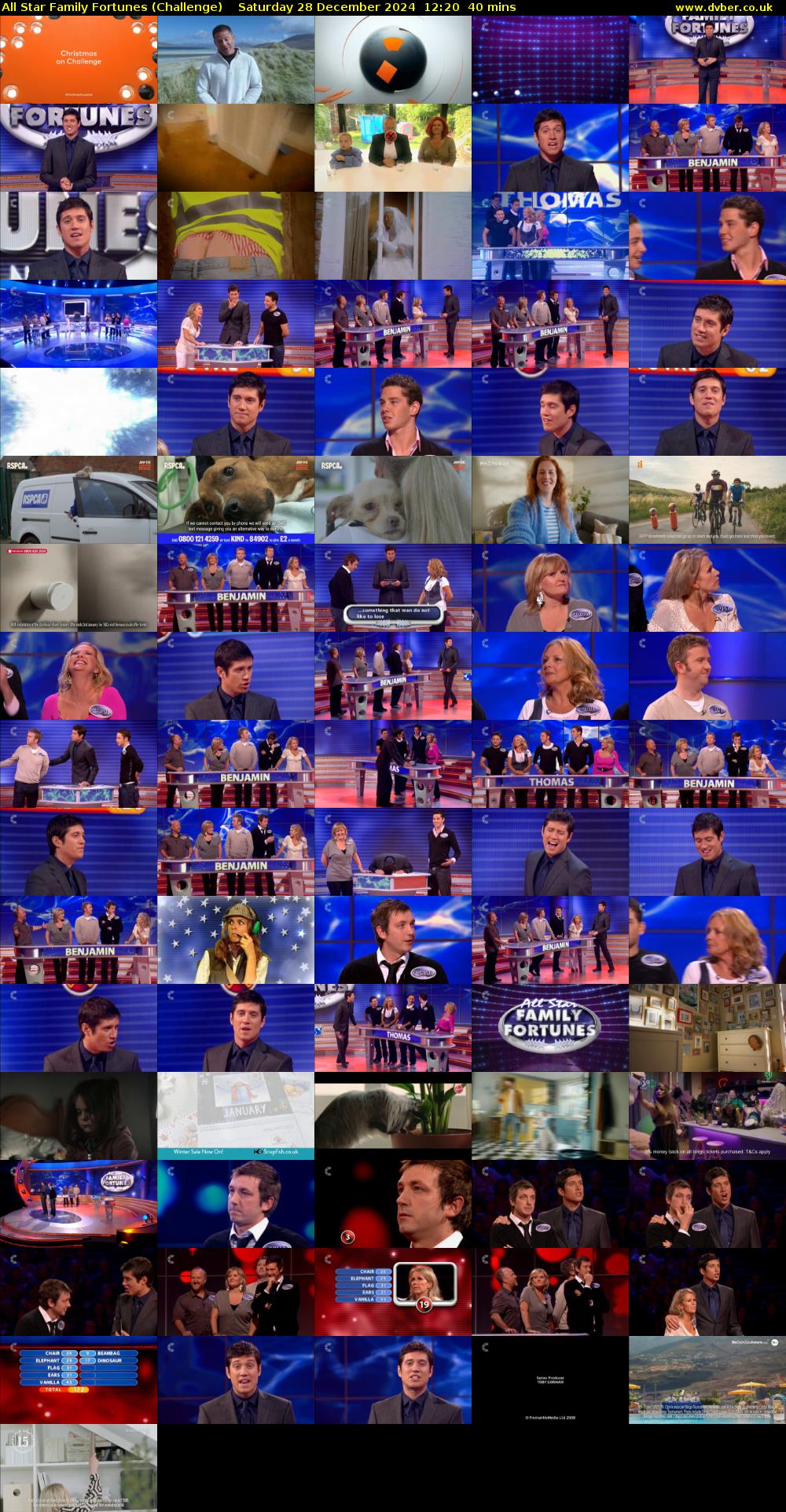 All Star Family Fortunes (Challenge) Saturday 28 December 2024 12:20 - 13:00