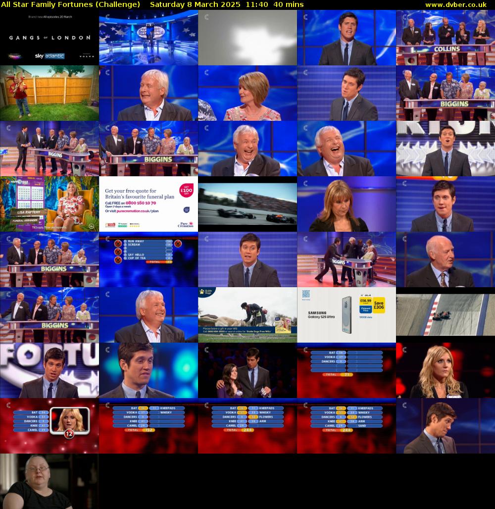All Star Family Fortunes (Challenge) Saturday 8 March 2025 11:40 - 12:20