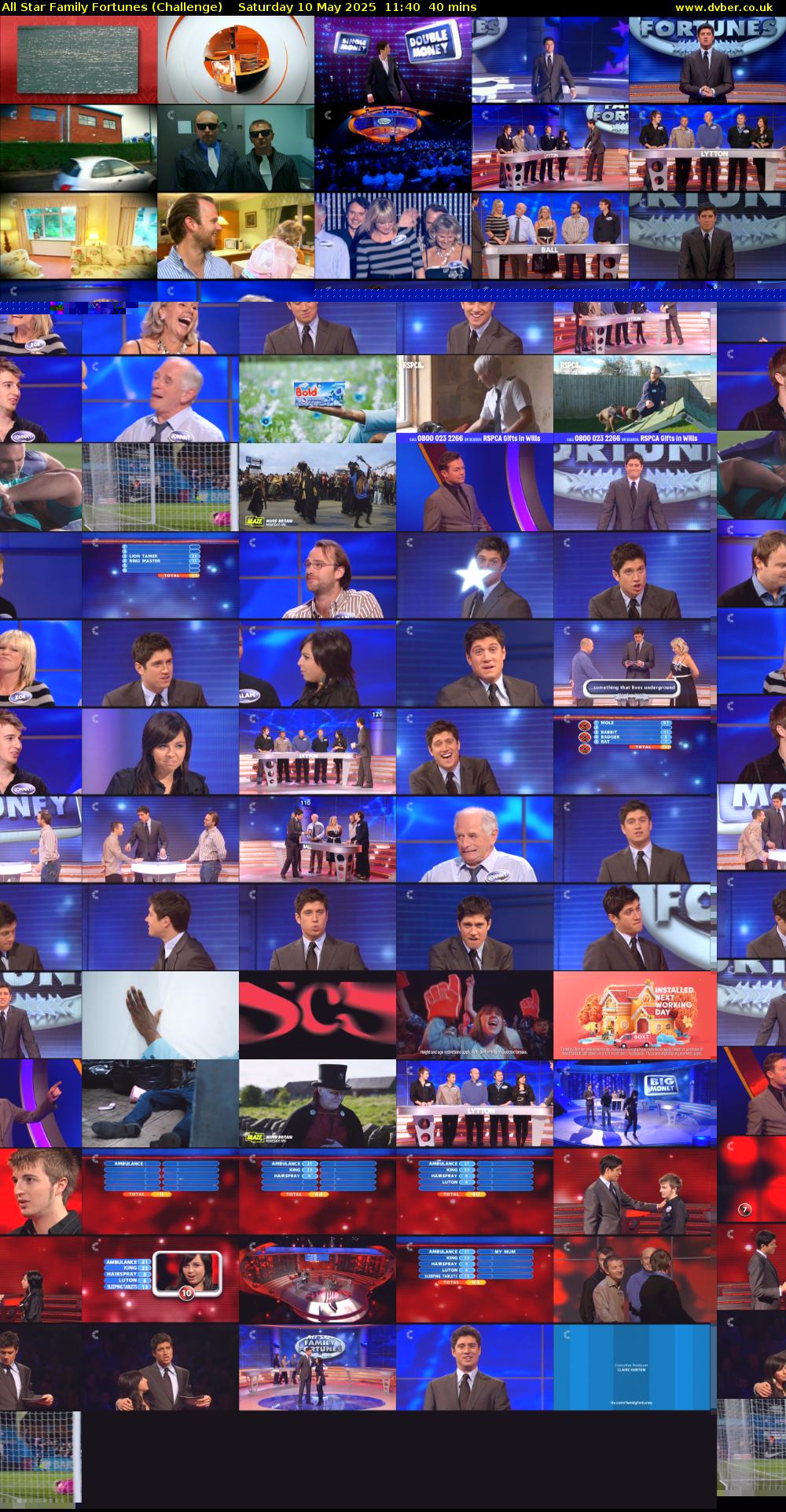 All Star Family Fortunes (Challenge) Saturday 10 May 2025 11:40 - 12:20