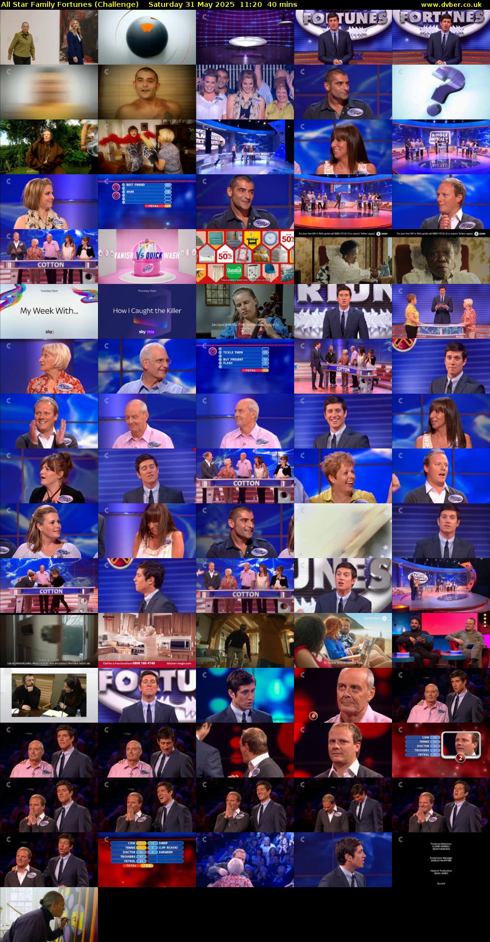 All Star Family Fortunes (Challenge) Saturday 31 May 2025 11:20 - 12:00