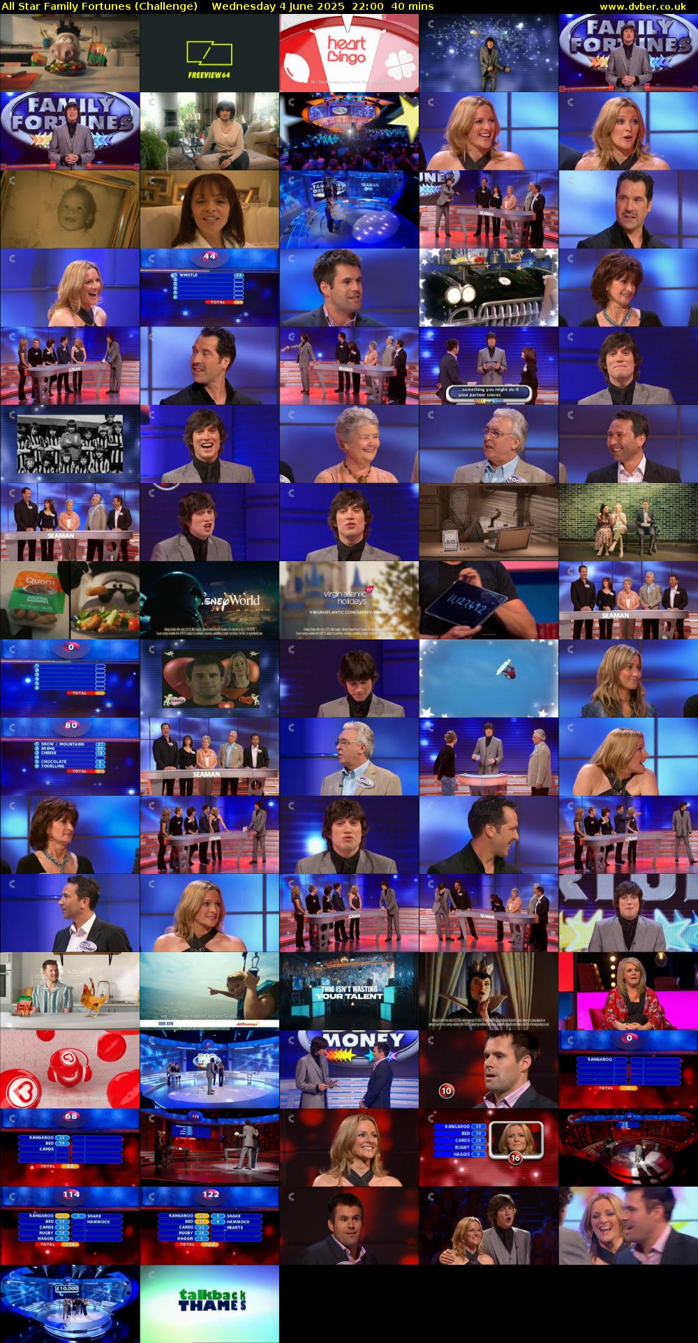 All Star Family Fortunes (Challenge) Wednesday 4 June 2025 22:00 - 22:40
