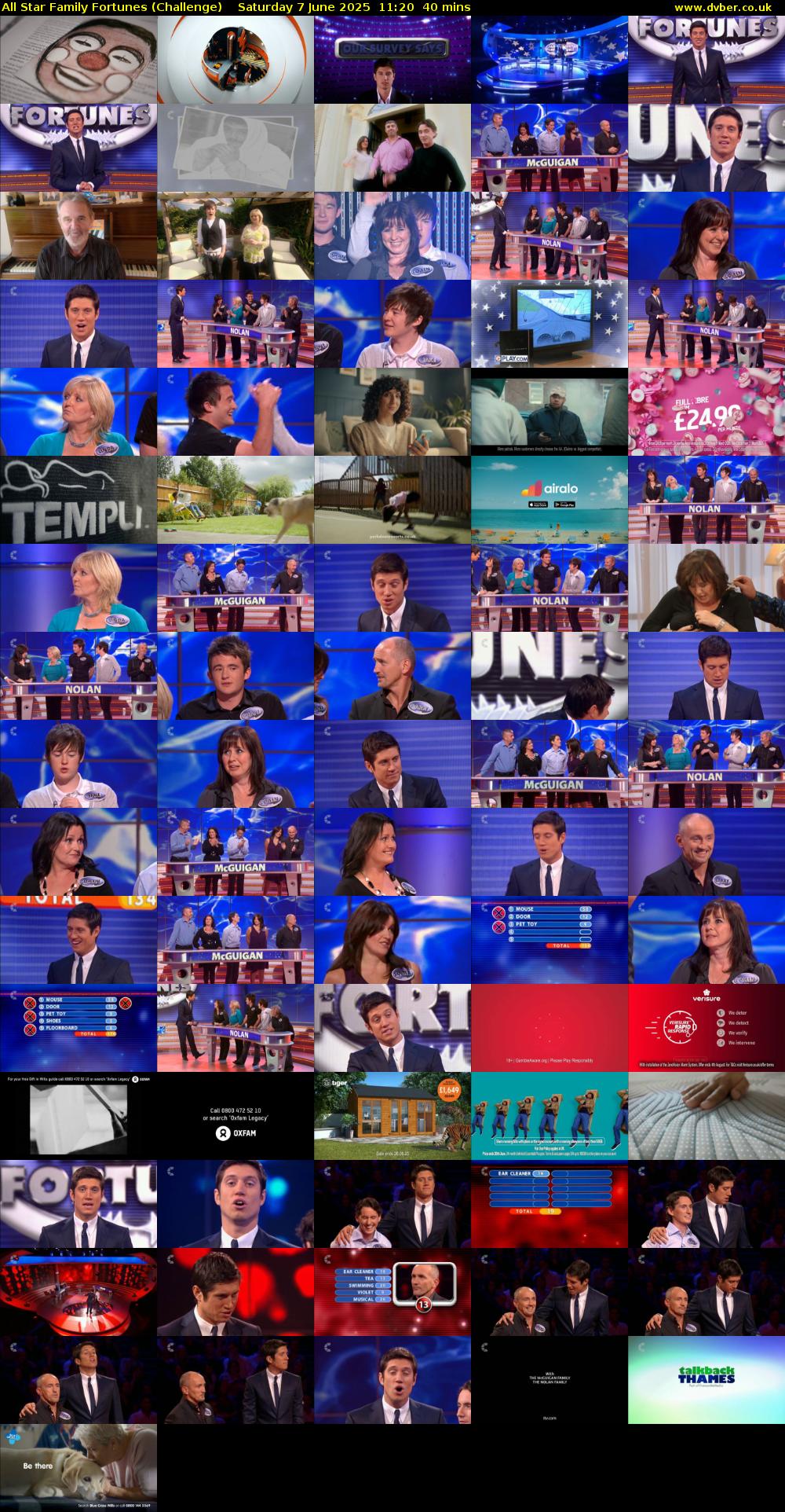 All Star Family Fortunes (Challenge) Saturday 7 June 2025 11:20 - 12:00