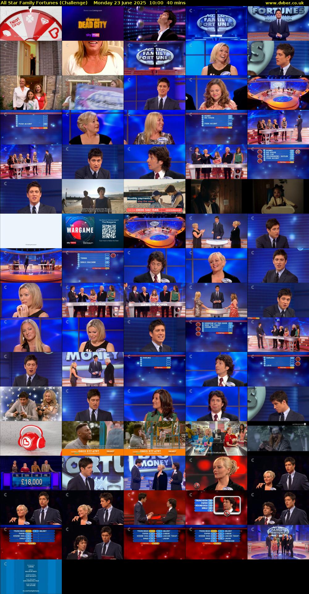 All Star Family Fortunes (Challenge) Monday 23 June 2025 10:00 - 10:40