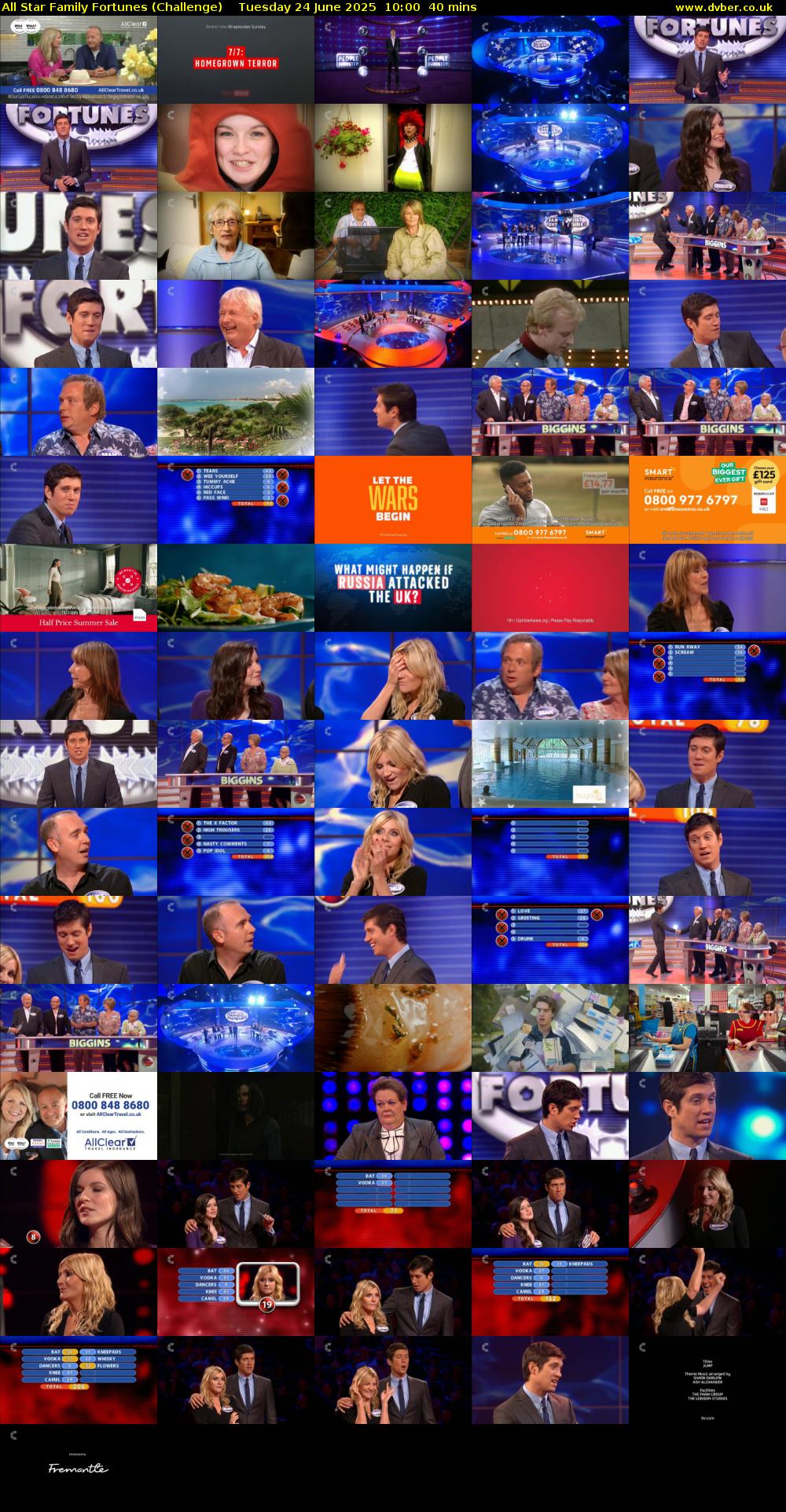 All Star Family Fortunes (Challenge) Tuesday 24 June 2025 10:00 - 10:40