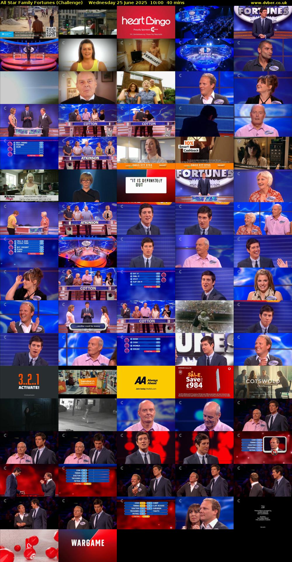 All Star Family Fortunes (Challenge) Wednesday 25 June 2025 10:00 - 10:40