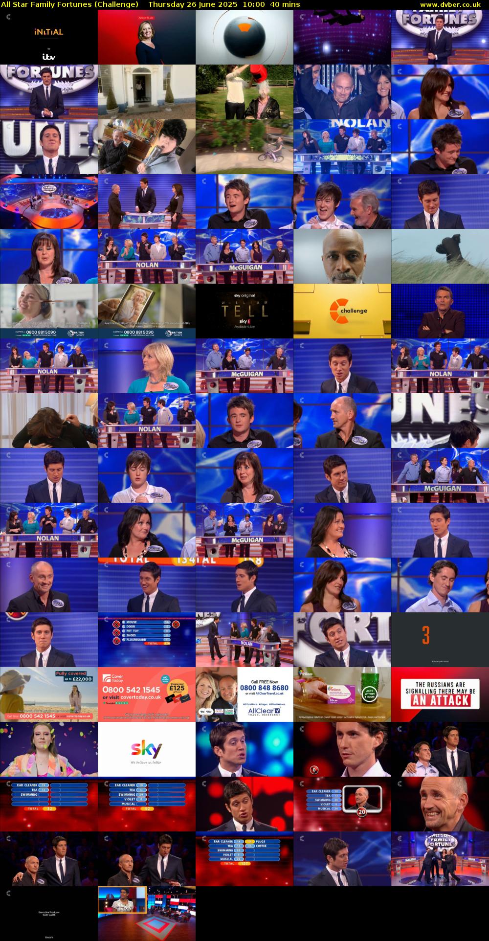 All Star Family Fortunes (Challenge) Thursday 26 June 2025 10:00 - 10:40