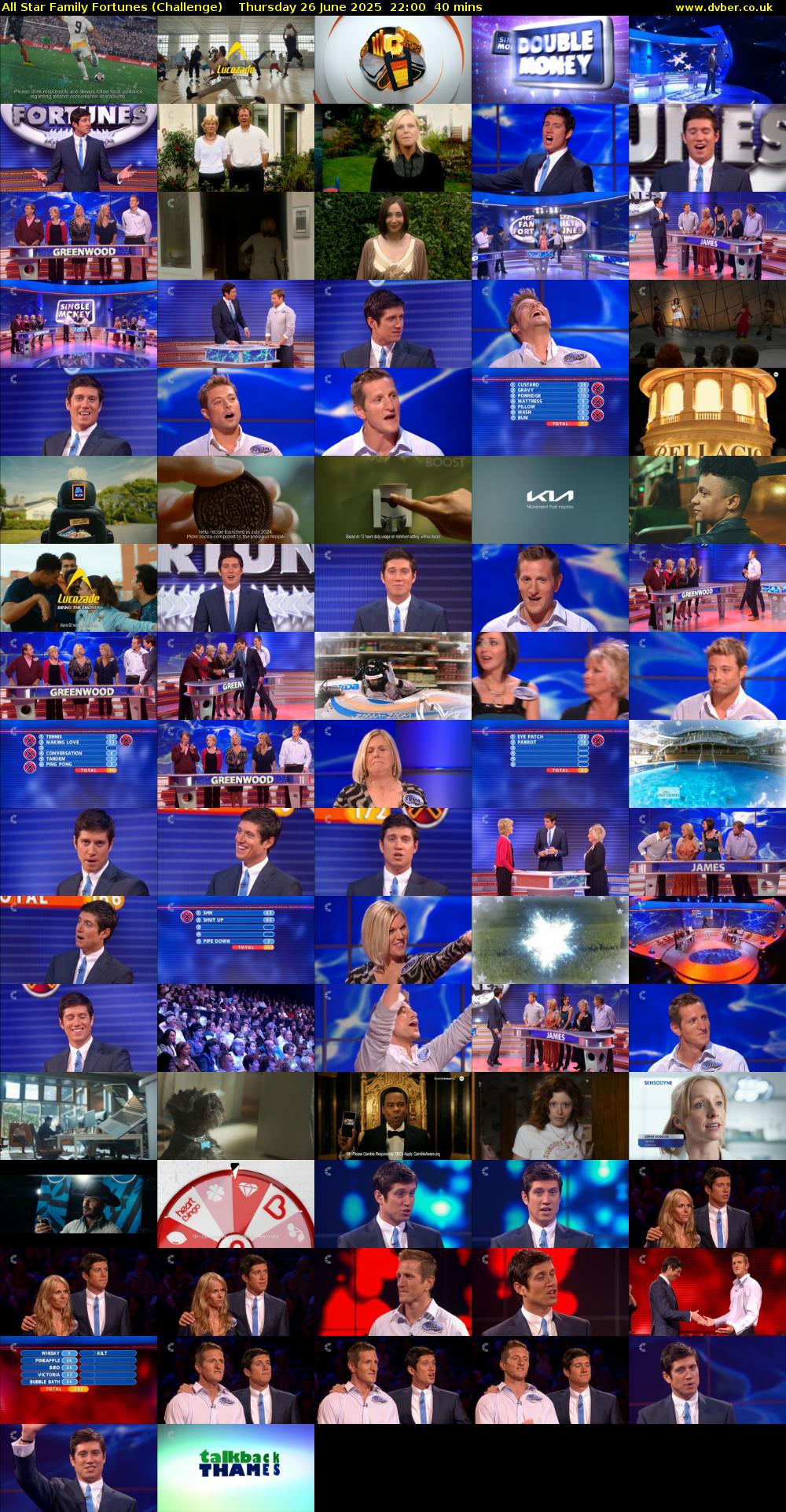 All Star Family Fortunes (Challenge) Thursday 26 June 2025 22:00 - 22:40