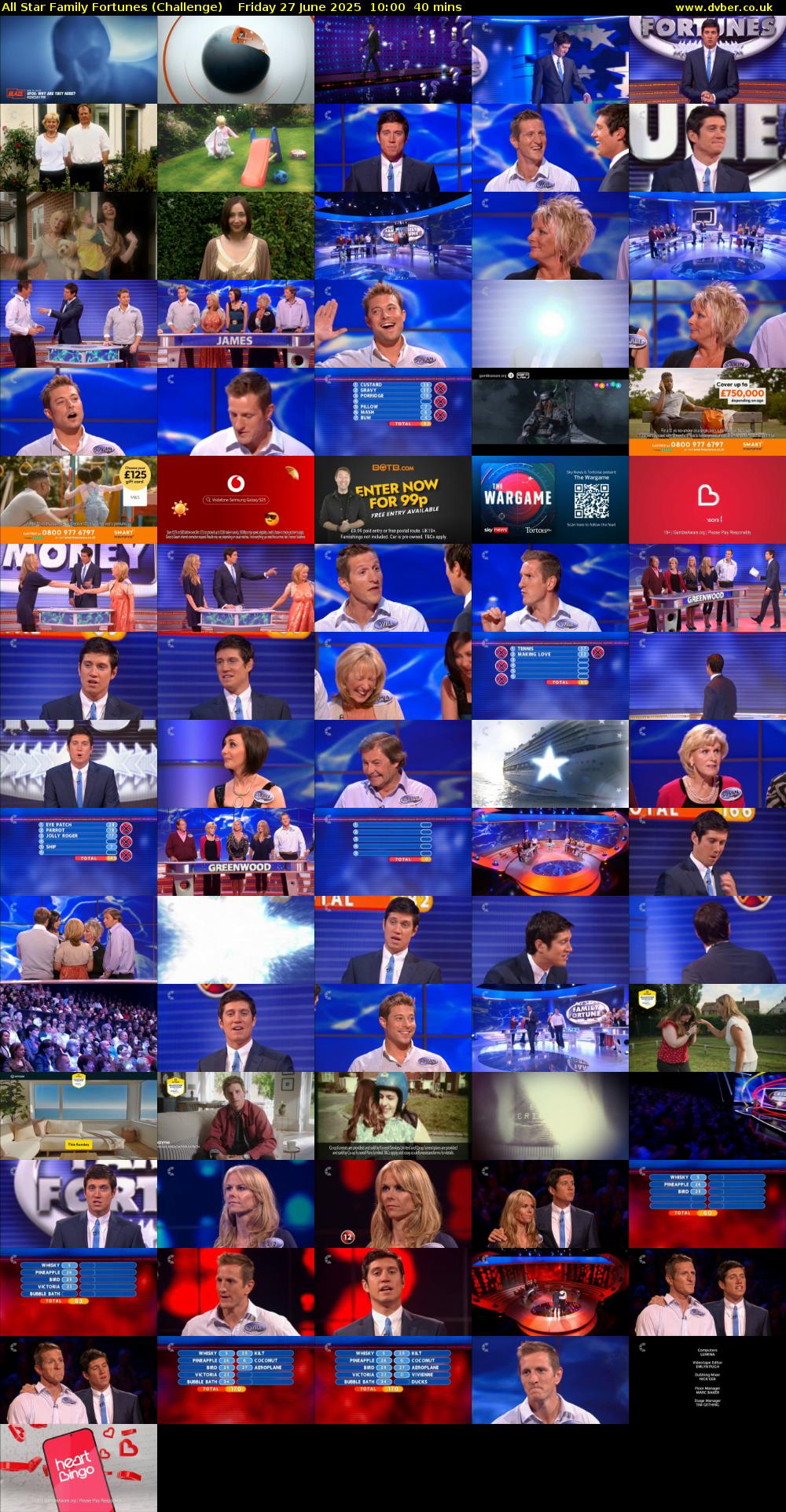 All Star Family Fortunes (Challenge) Friday 27 June 2025 10:00 - 10:40